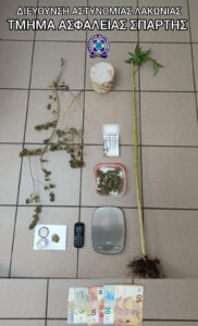 Λακωνία : Συνελήφθη 54χρονος για ποσότητα κάνναβης και αρχαιολογικό αντικείμενο